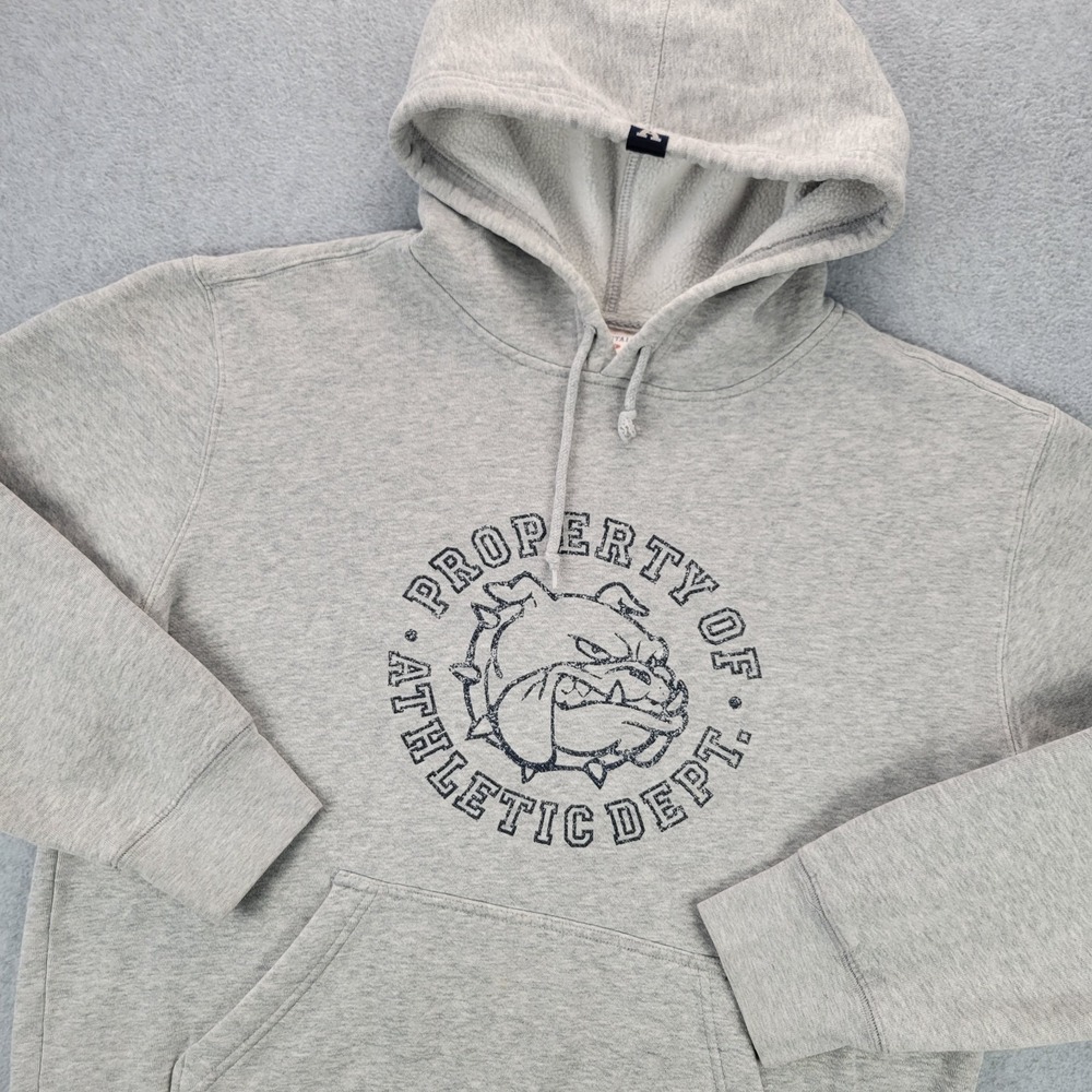 Vintage Aeropostale Hoodie Sweatshirt Size S Gray‎ Pullover Y2K Skate Surf Dog